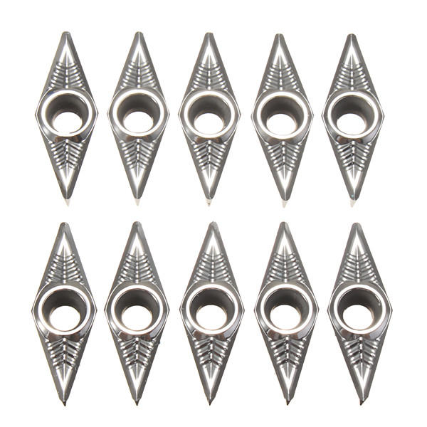 10pcs VCGT160408-AK H01 VCGT332-AK Carbide Inserts Lathe Tool for Aluminum