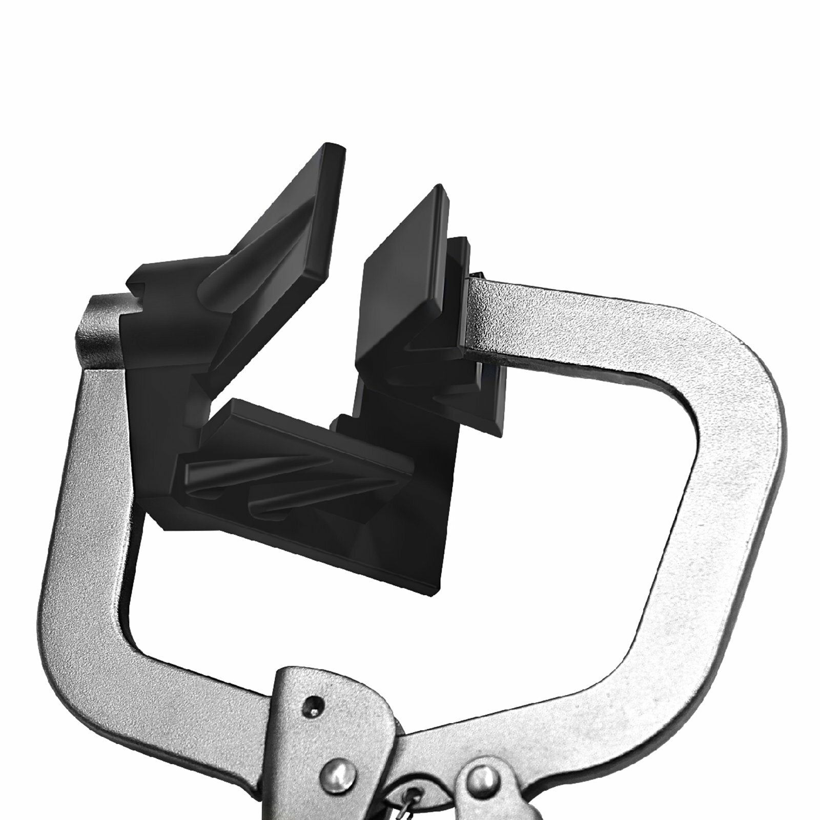 10" V-Shaped Face Clamp for Woodworking - Heavy Duty Chrome Vanadium Steel, 90° Angle, Max Opening 80mm