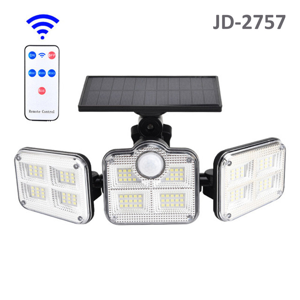 122LED Solar Walkway Lights 3 Modes Motion Sensor Outdoor Garden Street Lamp Adjustable