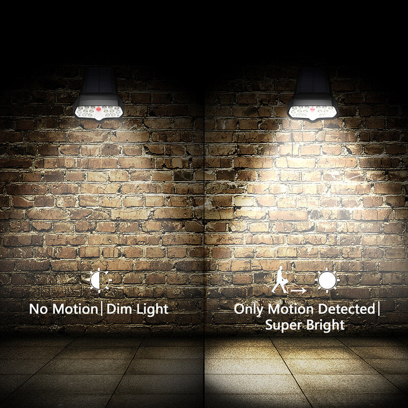 30W 16LED Solar Panel Street Light PIR Motion Sensor 360 Diming Outdoor Wall Lamp for Garden Road Pathway