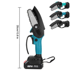 88VF 4 Inch Cordless Electric Chain Saw Cordless Chainsaw Multi-function Woodworking Wood Cutter