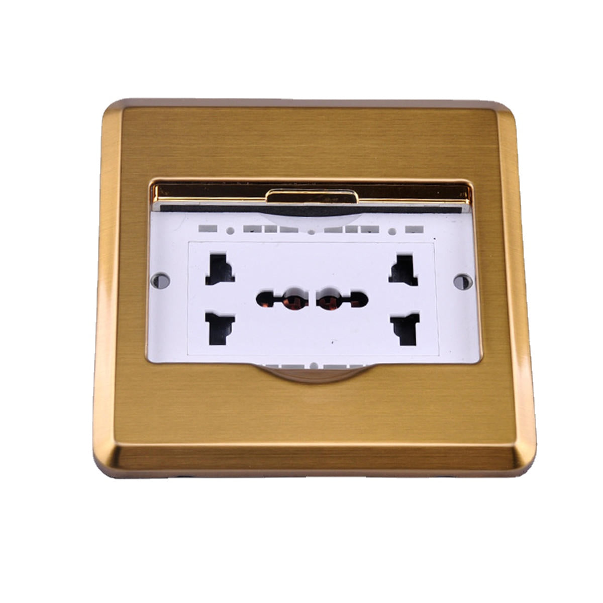 10A Floor Wall Plate Ground Power Outlet Universal Power Socket Charger Receptacle