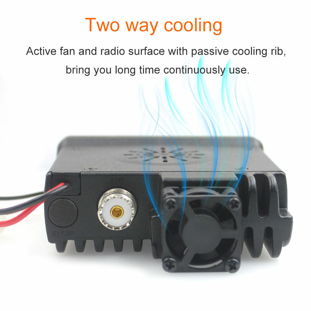 Dual Band Car Mobile Radio VHF 136-174Mhz UHF 400-490MHz 256CH 25W Two Way Radio FM Transceiver Walkie Talkie
