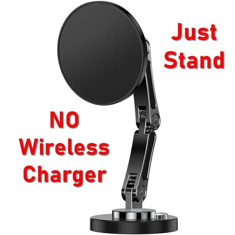 15W Magnetic Car Wireless Charger with USB Cable, 360° Rotation for iPhone 14/13/12/11 Pro Max & Samsung