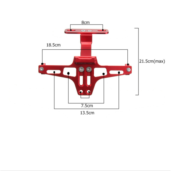 12V Motorcycle License Plate Fender Holder Bracket With LED Rear Light 12V CNC For YAMAHA BWS R25 R3 MT03 MSX