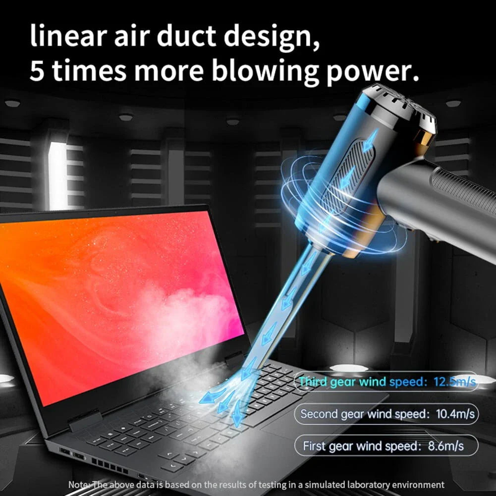 50,000RPM Cordless Dust Blower - Handheld Air Pump for Car, Keyboard, PC Cleaning | Portable & High-Power