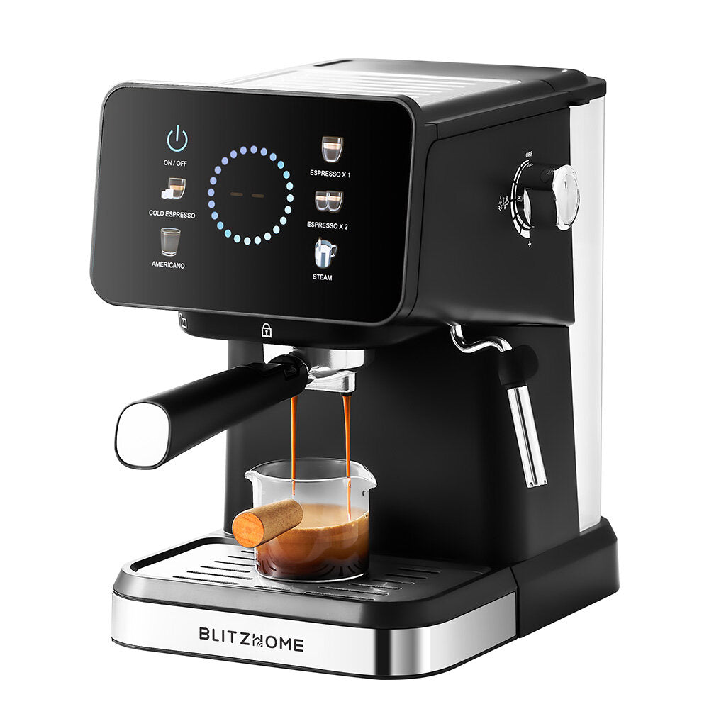 All-in-One Espresso Coffee Machine with Built-in Grinder Dual Boiler, Automatic Milk Frother Hot & Cold Brew Touch Screen