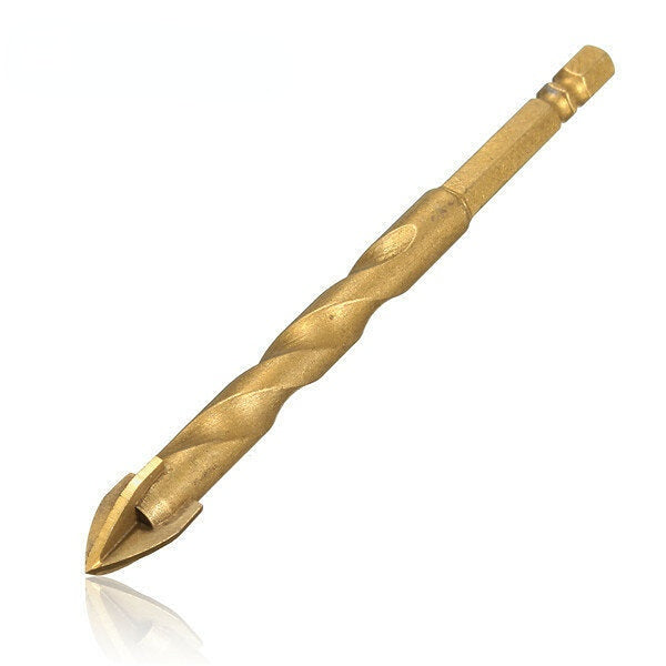 Hex Shank Tile Glass Cross Spear Head Long Drill Bit 6/8/10/12mm With Tungsten Carbide Tip