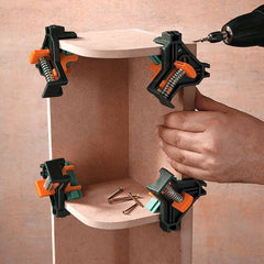 4pcs Adjustable 90 Degree Corner Clamp for Woodworking, Single-Handed Operation, Durable Right Angle Clips