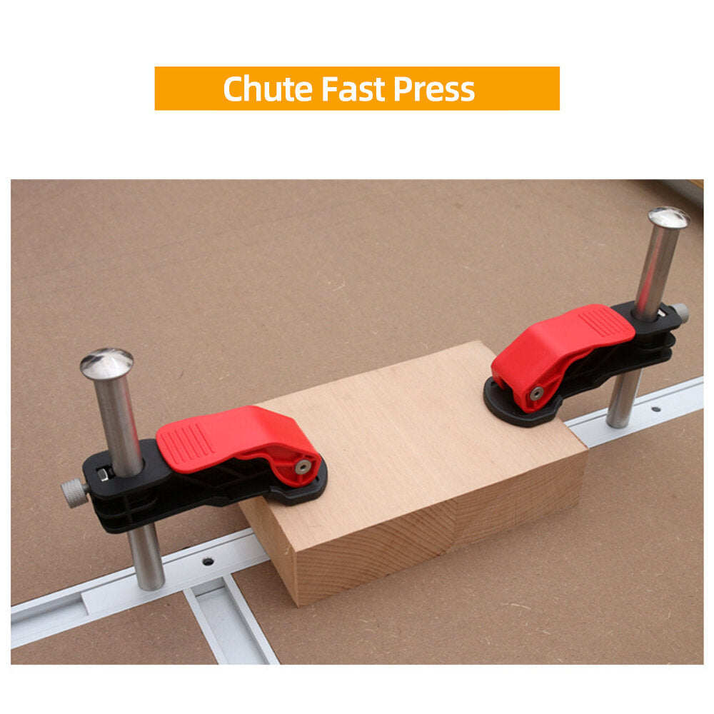 Stainless Steel Quick Release Woodworking Clamps - 19mm/20mm, High Stability, Versatile for Table Tops & Slide Slots