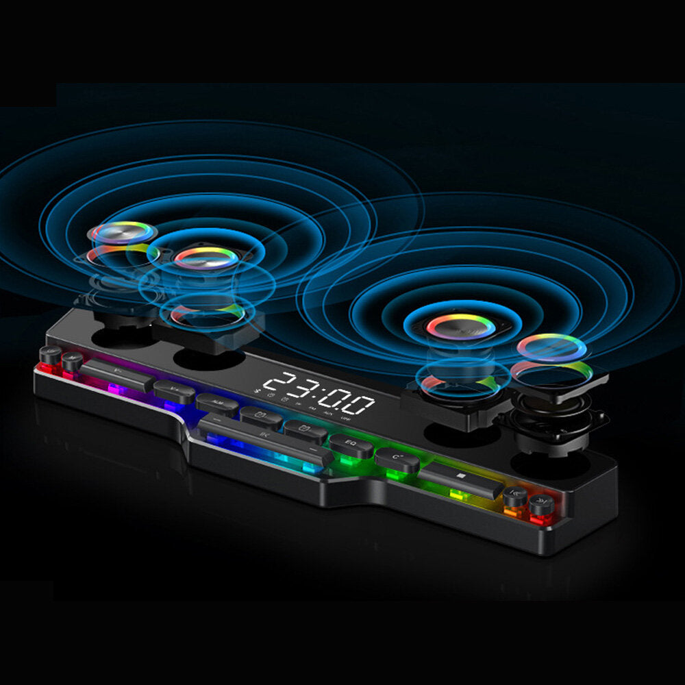 Colorful LED Bluetooth Speaker Home Radio Game Computer Audio Colorful Light