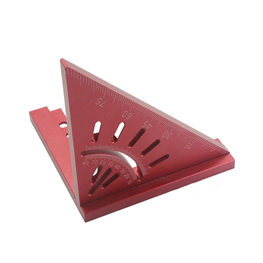 High Precision Aluminum Angle Ruler - 0.1 Accuracy, Multi-Functional 90°/45° Guide for Woodworking, Durable & Easy to Use