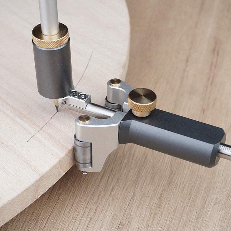 Straight Arc Scriber Tool with 2 Pencils - Aluminum Alloy, Anodized, 0-120mm Range, Smooth Operation, Accurate Drawing