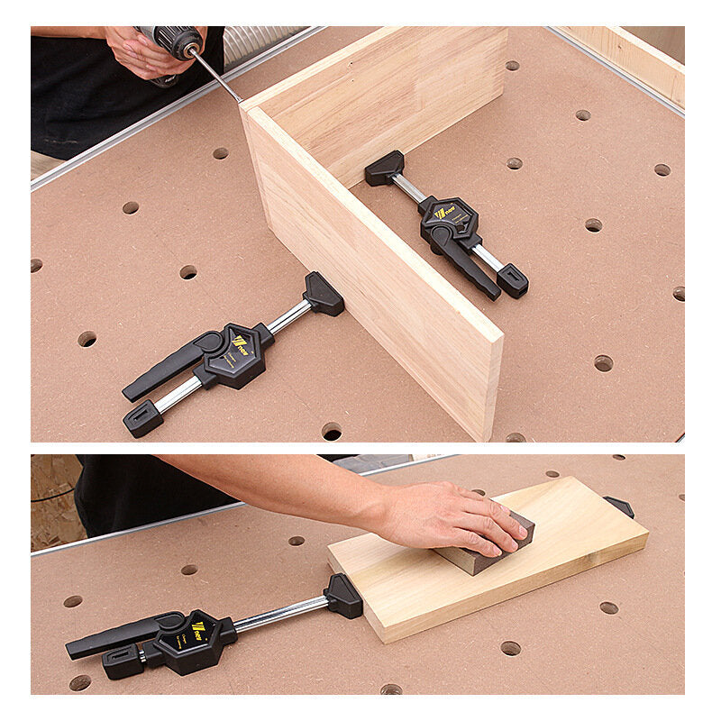 Durable Black Plastic Woodworking Clamps - Adjustable 20mm Fit, 260mm Length, Ideal for DIY Projects (2 or 4 Pack)