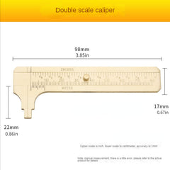 Mini Vernier Caliper Single/Double Scale Measuring Tool Brass