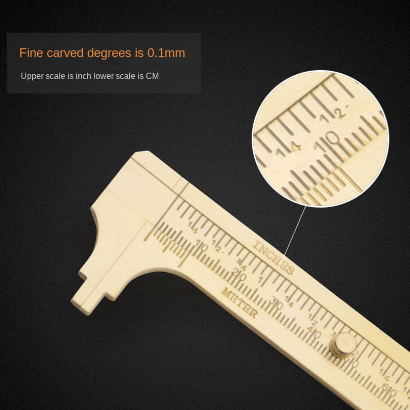 Mini Vernier Caliper Single/Double Scale Measuring Tool Brass