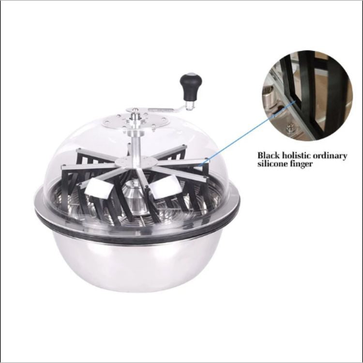 Greenzech Manual Bowl Leaf Trimmer 16"/19"/24" – Lightweight Stainless Steel Spin Blade Hydroponic Bud Trimmer with Clear Lid