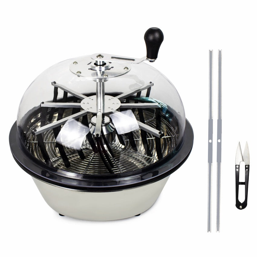 Greenzech Manual Bowl Leaf Trimmer 16"/19"/24" – Lightweight Stainless Steel Spin Blade Hydroponic Bud Trimmer with Clear Lid
