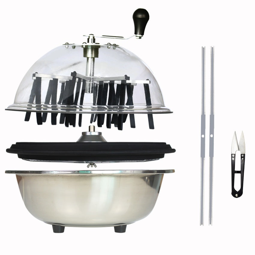 Greenzech Manual Bowl Leaf Trimmer 16"/19"/24" – Lightweight Stainless Steel Spin Blade Hydroponic Bud Trimmer with Clear Lid