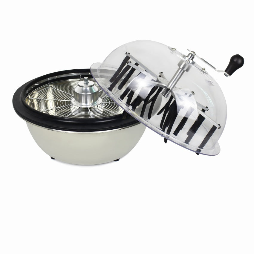 Greenzech Manual Bowl Leaf Trimmer 16"/19"/24" – Lightweight Stainless Steel Spin Blade Hydroponic Bud Trimmer with Clear Lid
