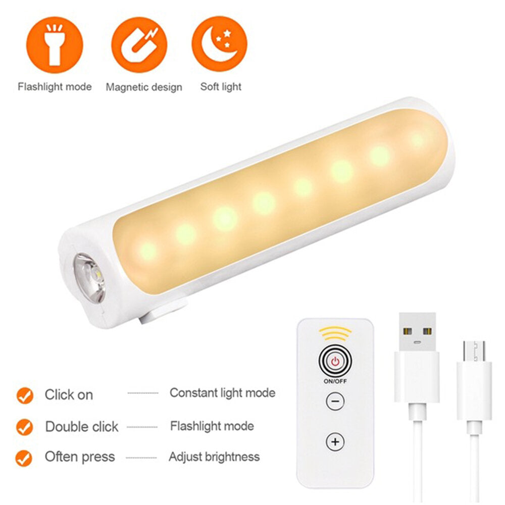 2 in 1 LED Night Light Flashlight Wireless Closet Carbinet Light Motion Sensor Automatic Opening Dimmable