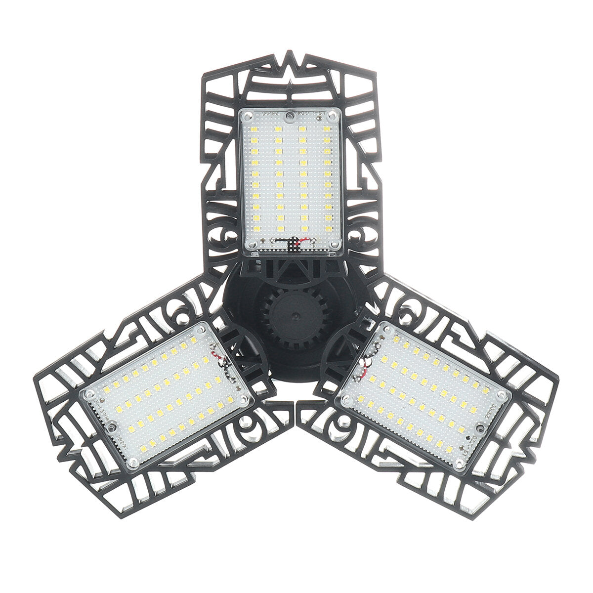 E26 60W 120LED Garage Light Bulb Foldable Fan Industrial Workshop Ceiling Lamp 85-265V