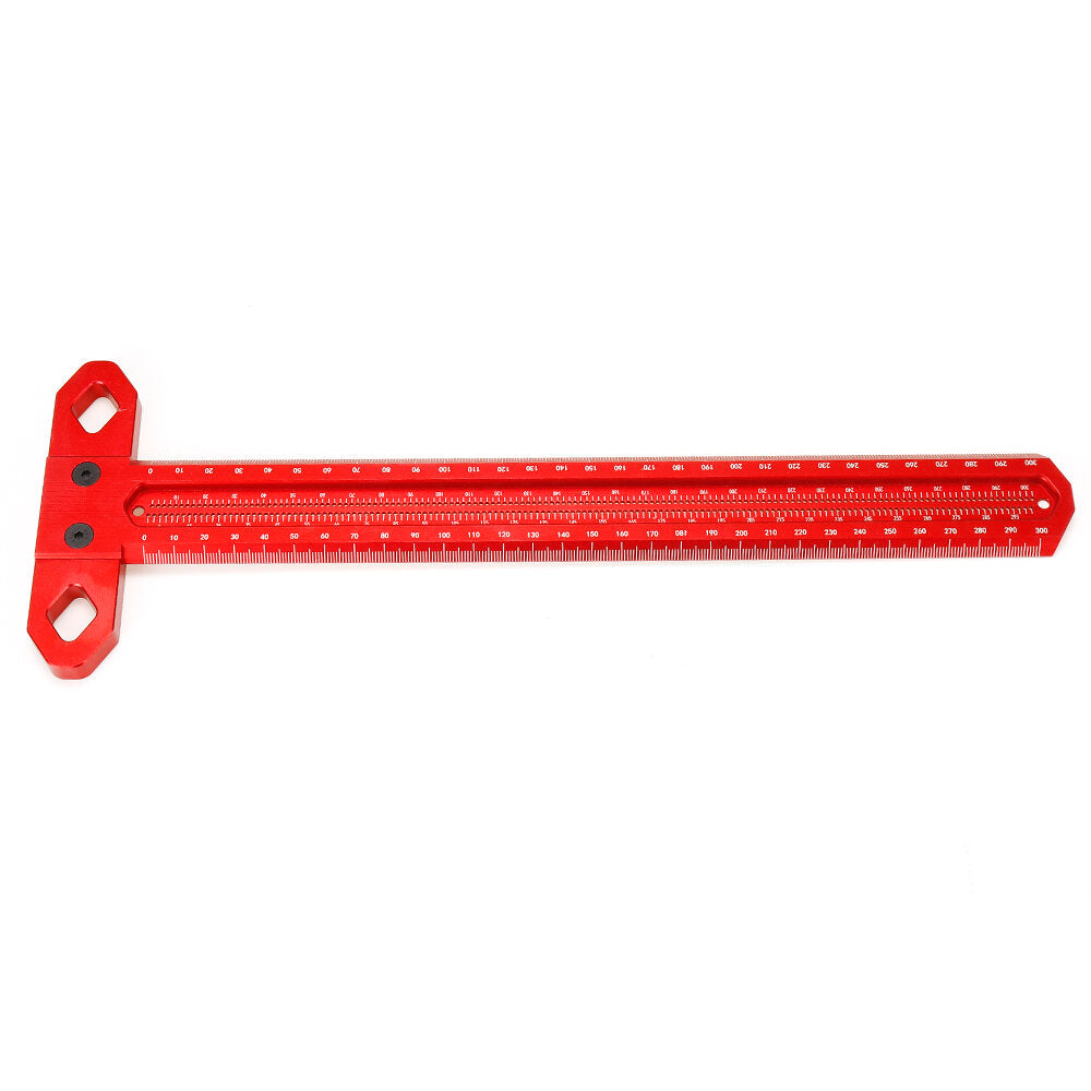 Aluminum Alloy Precision Marking Ruler Woodworking Multifunctional Scale Ruler Hole Ruler