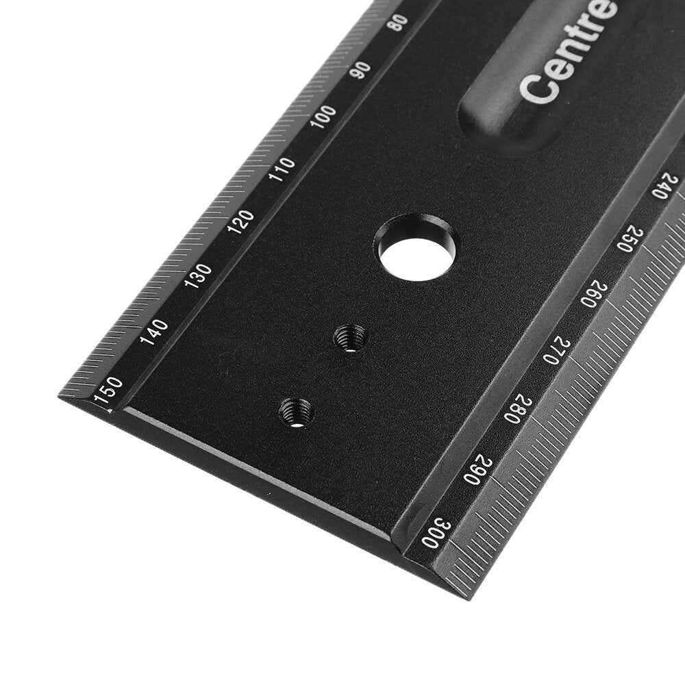 Durable Precision Measuring Ruler with Hook Stop for Woodworking - High Precision, Portable Aluminium Alloy Tool