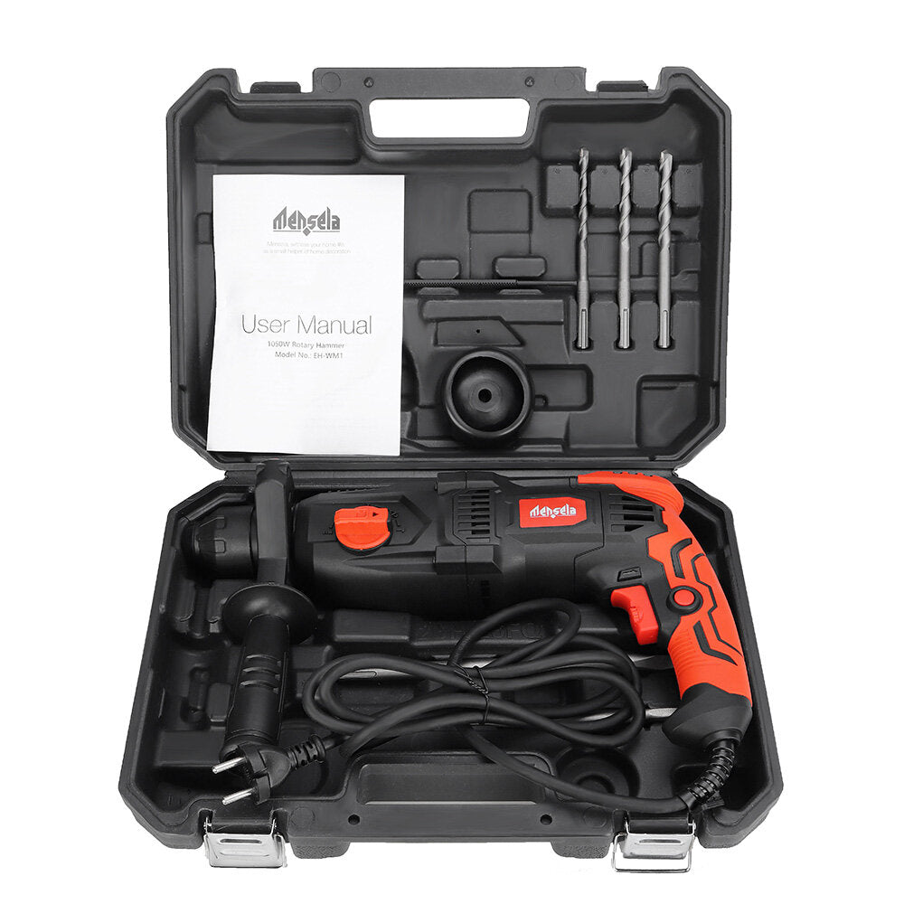 4 in 1 Multifunctional Rotary Hammer Drill 1/2Inch 1050Rpm 5200Bpm Corded Electric Impact Drill Punch Power Tools