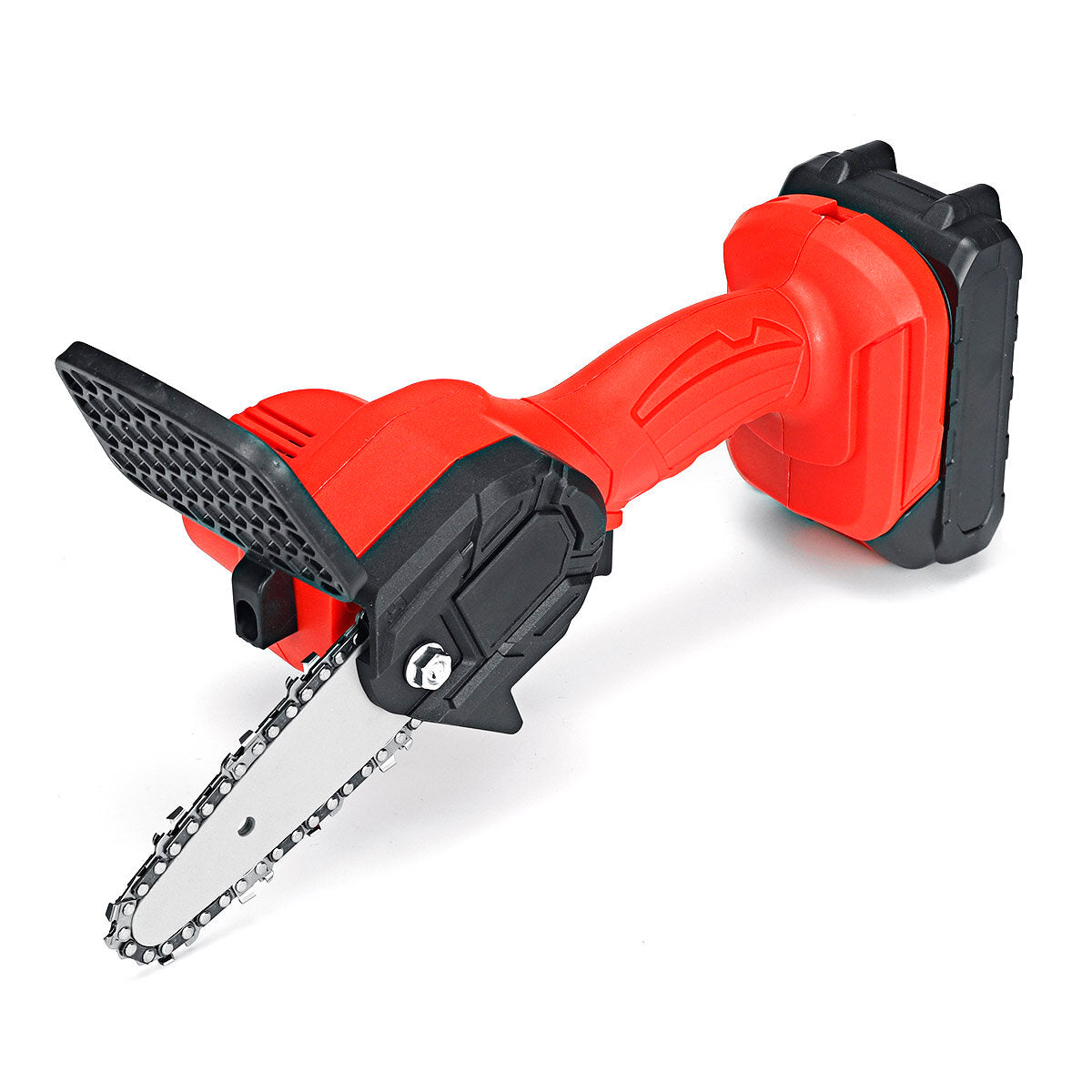 4" Mini Cordless Electric Chain Saw One-Hand Woodworking Wood Cutter
