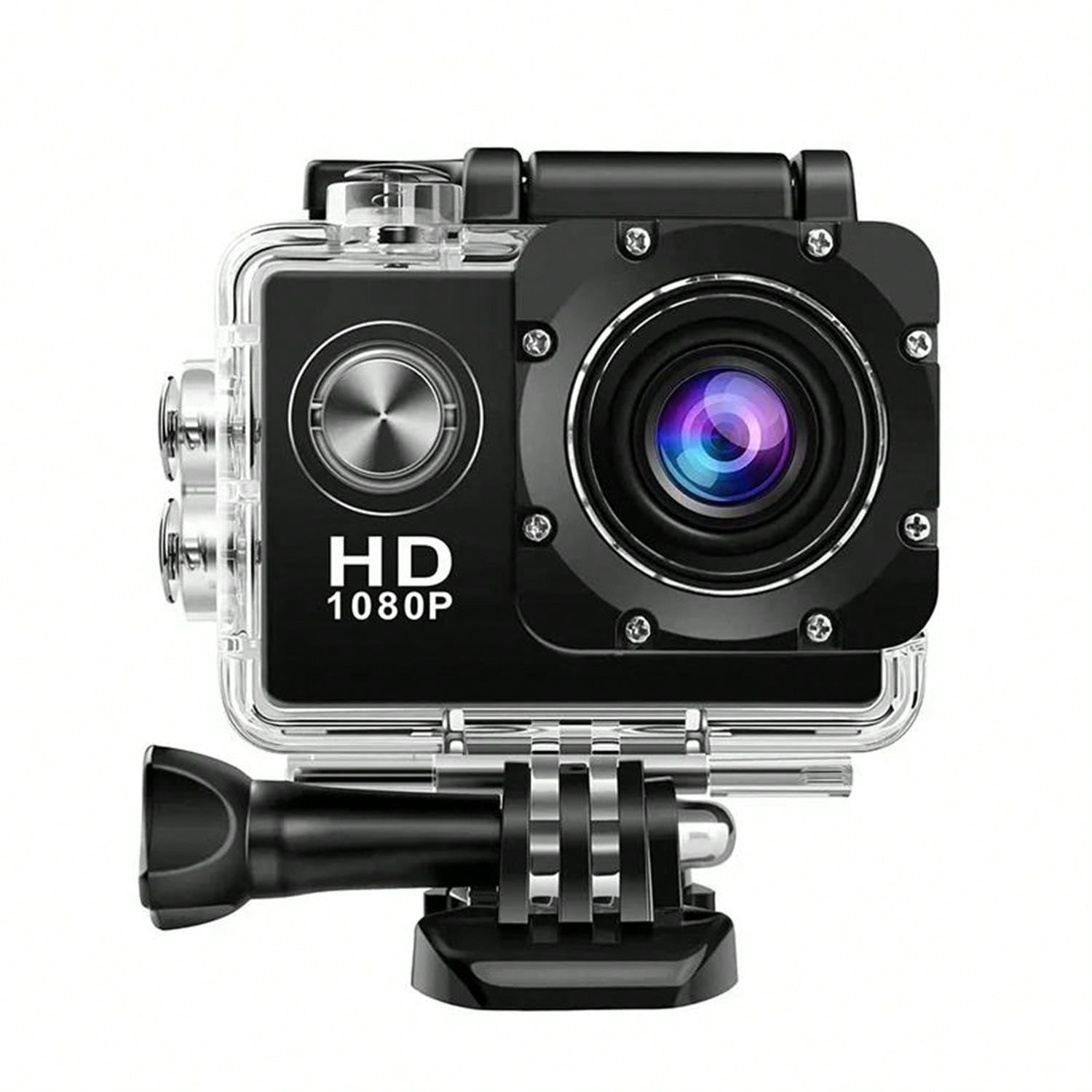 2MP 1080P USB Sports Action Camera, Waterproof, 90° Angle, 60FPS, ≤2" Display, PC Material, USB Power Supply
