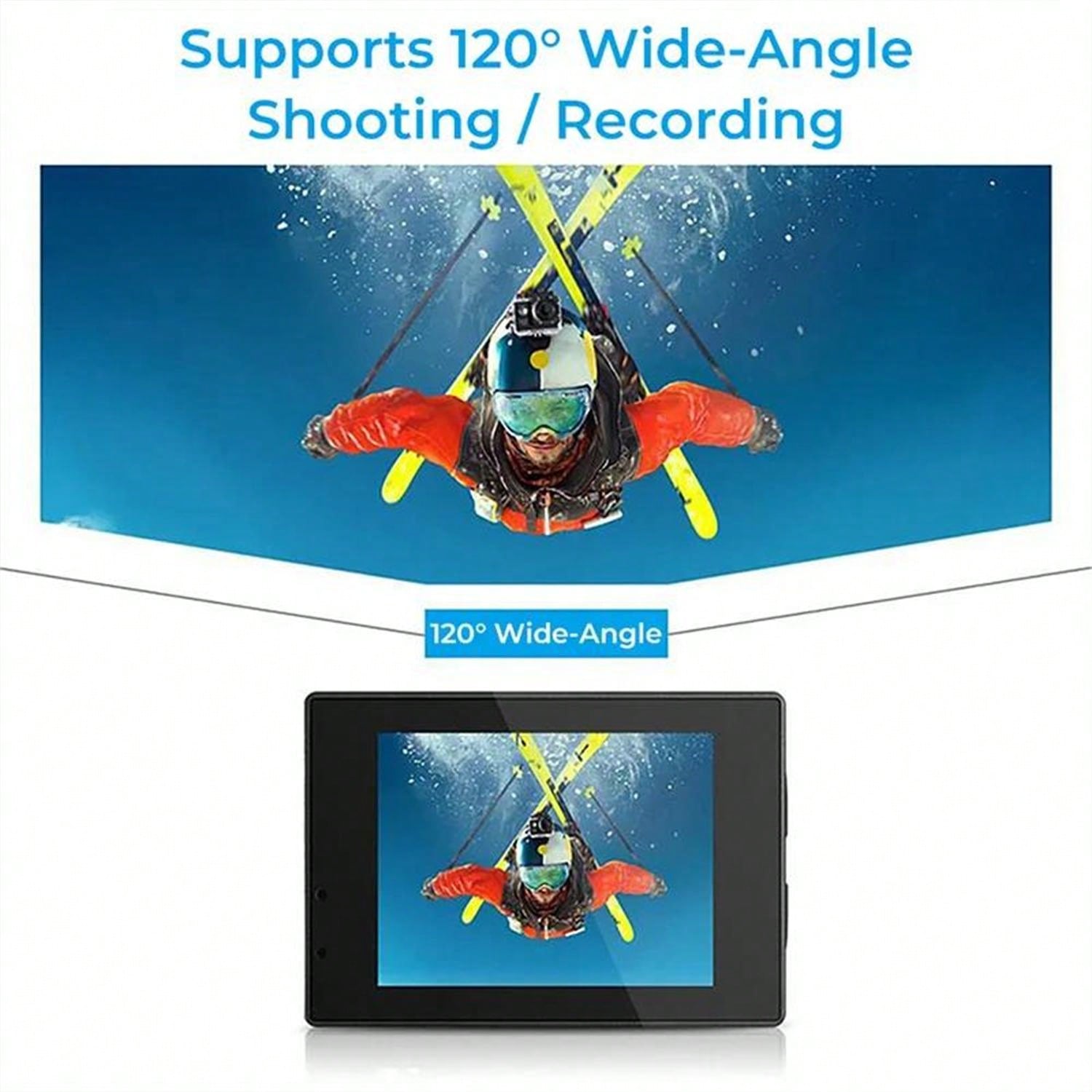 2MP 1080P USB Sports Action Camera, Waterproof, 90° Angle, 60FPS, ≤2" Display, PC Material, USB Power Supply