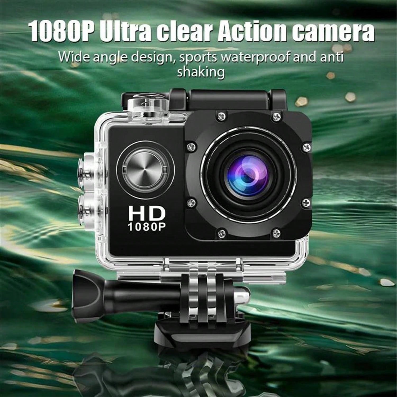 2MP 1080P USB Sports Action Camera, Waterproof, 90° Angle, 60FPS, ≤2" Display, PC Material, USB Power Supply