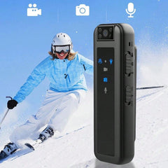 2MP 1080P Waterproof Action Camera - Black, USB Rechargeable, ABS Material, No Stabilization