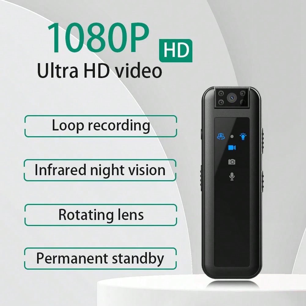 2MP 1080P Waterproof Action Camera - Black, USB Rechargeable, ABS Material, No Stabilization