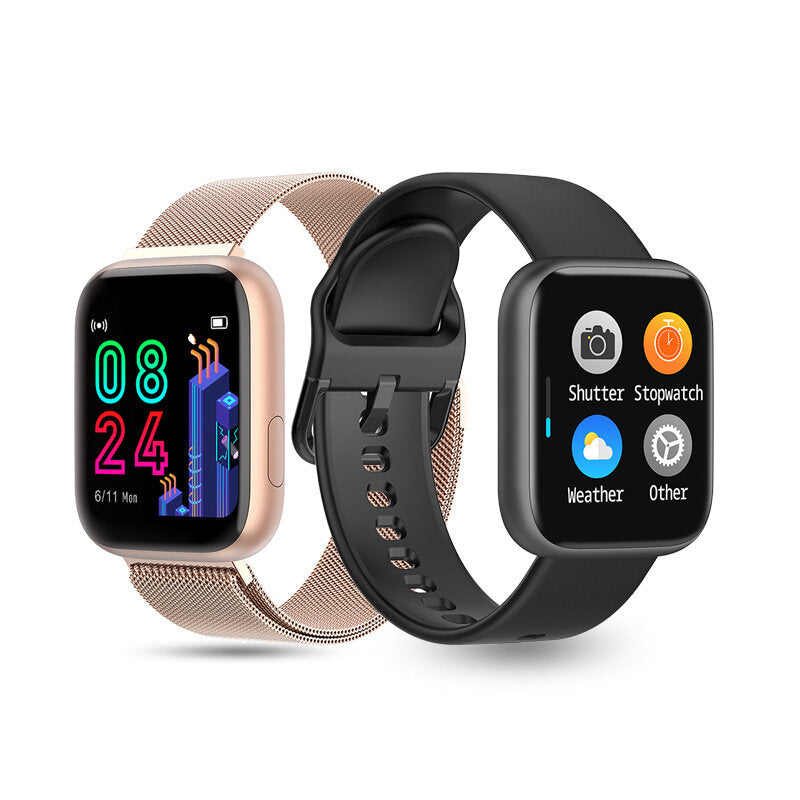 1.4inch Big Full Touch Screen 24h Heart Rate Blood Pressure O2 Monitor Weather Push Smart Watch