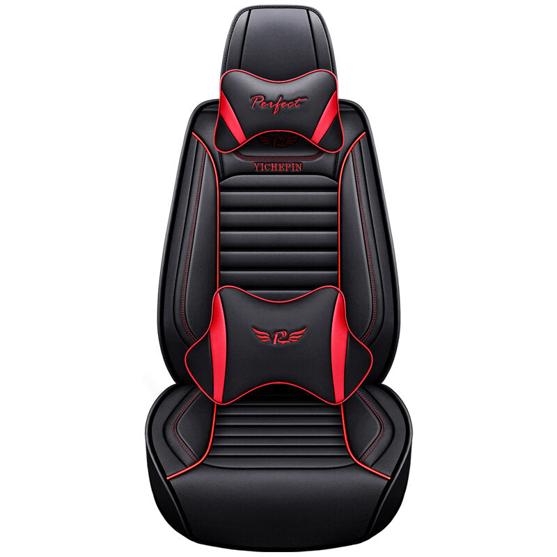 PU Car Seat Cover Cushions with Headrest Automobile Universal Protective Mat Cushion Front and Rear Seat Cover for Car