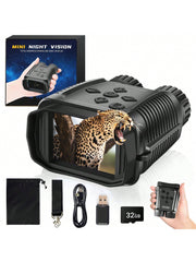 4K Night Vision Goggles with 850NM Infrared, 36MP Photos, 4K Video, 8x Zoom, 1,312ft Range, Waterproof, 32GB Card Included