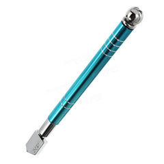 Portable Glass Cutter Anti Slip Handle Diamond Minerals Tipped Glass Cutter for 2-19mm Glass Blue
