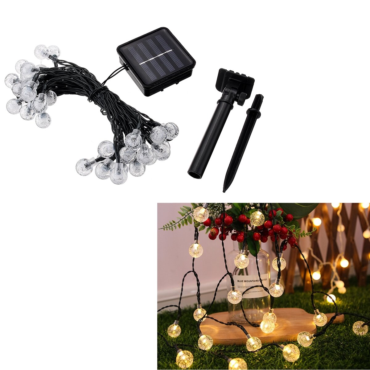 6.5M 30LEDs Fairy Light String Lamp Wedding Party Garden Outdoor Indoor Decor