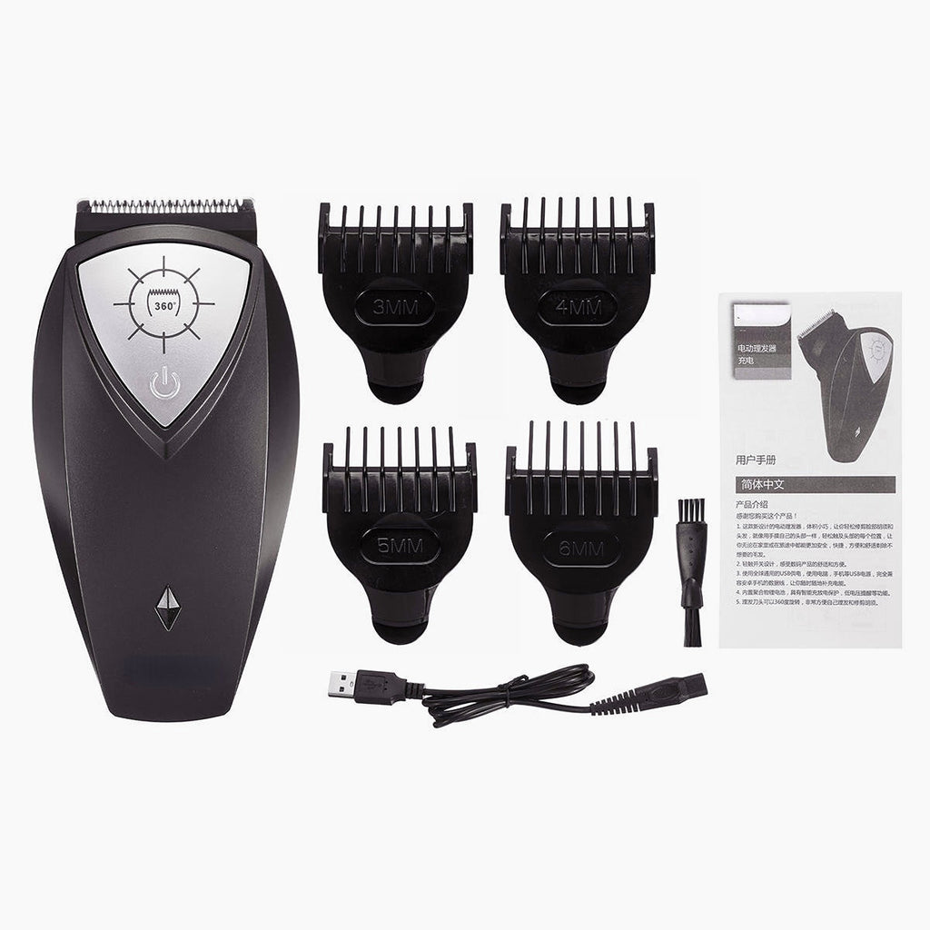 Electric Hair Clipper USB Rechargeable Cordless Hair Trimmer Beard Shaver Razor for Adult Child with 4 Limit Combs