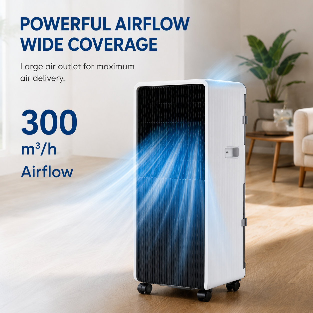 18000 BTU Portable Air Conditioner | All-in-One Plug-and-Play AC with Twin-Cylinder Compressor