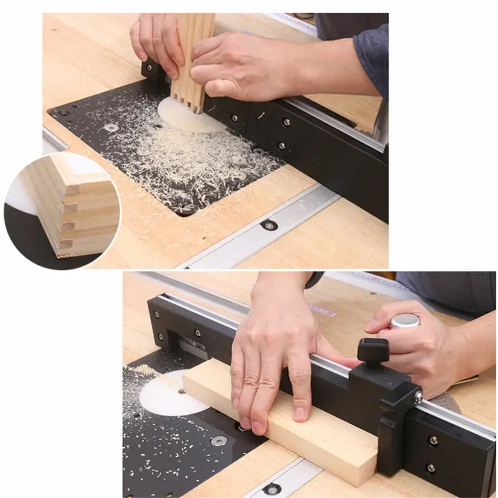 Miter Gauge Fence for Woodworking - Durable Aluminum, 17.7" Length, Precision Cuts, Ideal for Engraving Machines