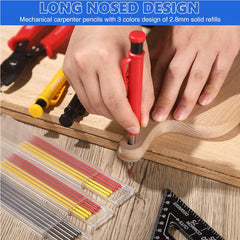 Comprehensive Woodworking Marking Kit: 3 Pencils, Center Punch, Carbide Scribe & 18 Refills for Precision Marking