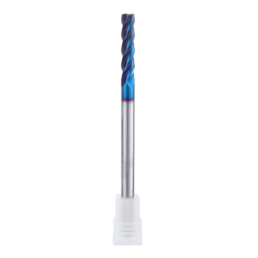 4/6/8mm HRC60 Round Nose Milling Cutter 4 Flutes NACO Blue Coated End Mill