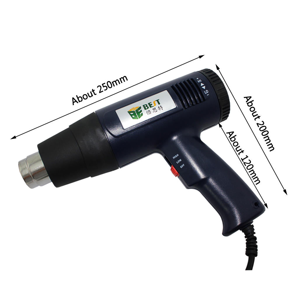 110V/220V 1600W Hot Air G-un Rework Station Handheld LCD Display Electronic Heat G-un for SMT SMD Rework Repair