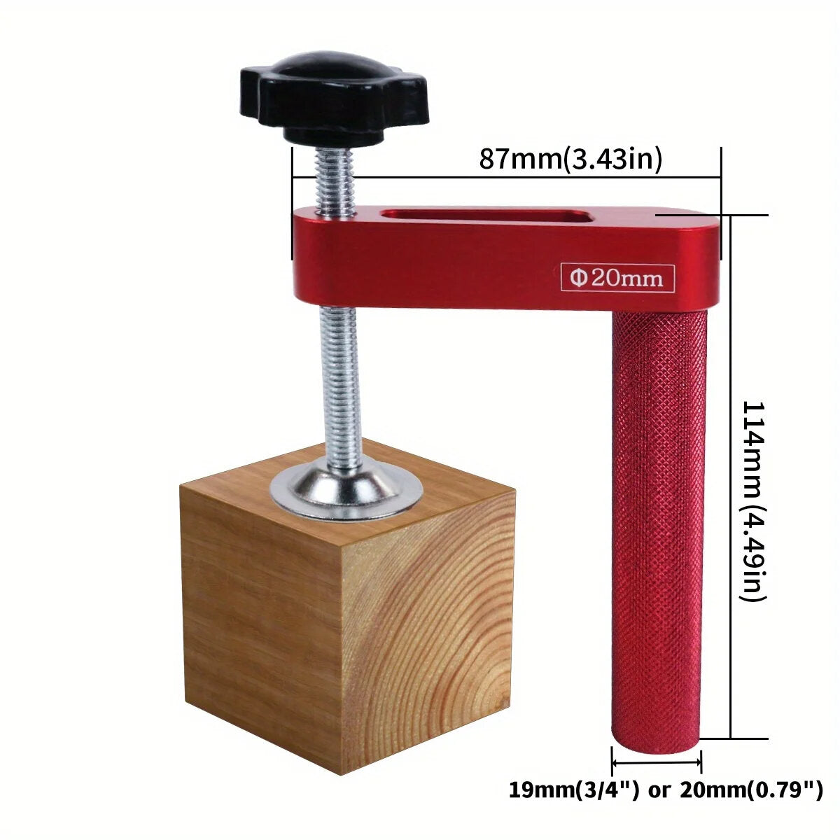Aluminum Dog Hole Clamps for Woodworking - Precision, Durable, Easy Setup, Versatile for DIY Projects, 3/4" & 0.79" Sizes
