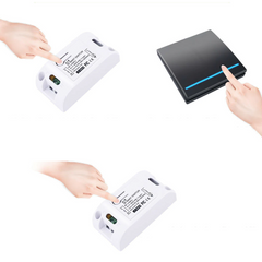 White 433Mhz Smart Push 1Gang Wireless Switch Light + 1 RF Remote Control