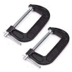 Heavy Duty C-Clamp Set, Adjustable 2-6 Inch Malleable Iron Steel Clamps for Woodworking, Welding, and Metalwork
