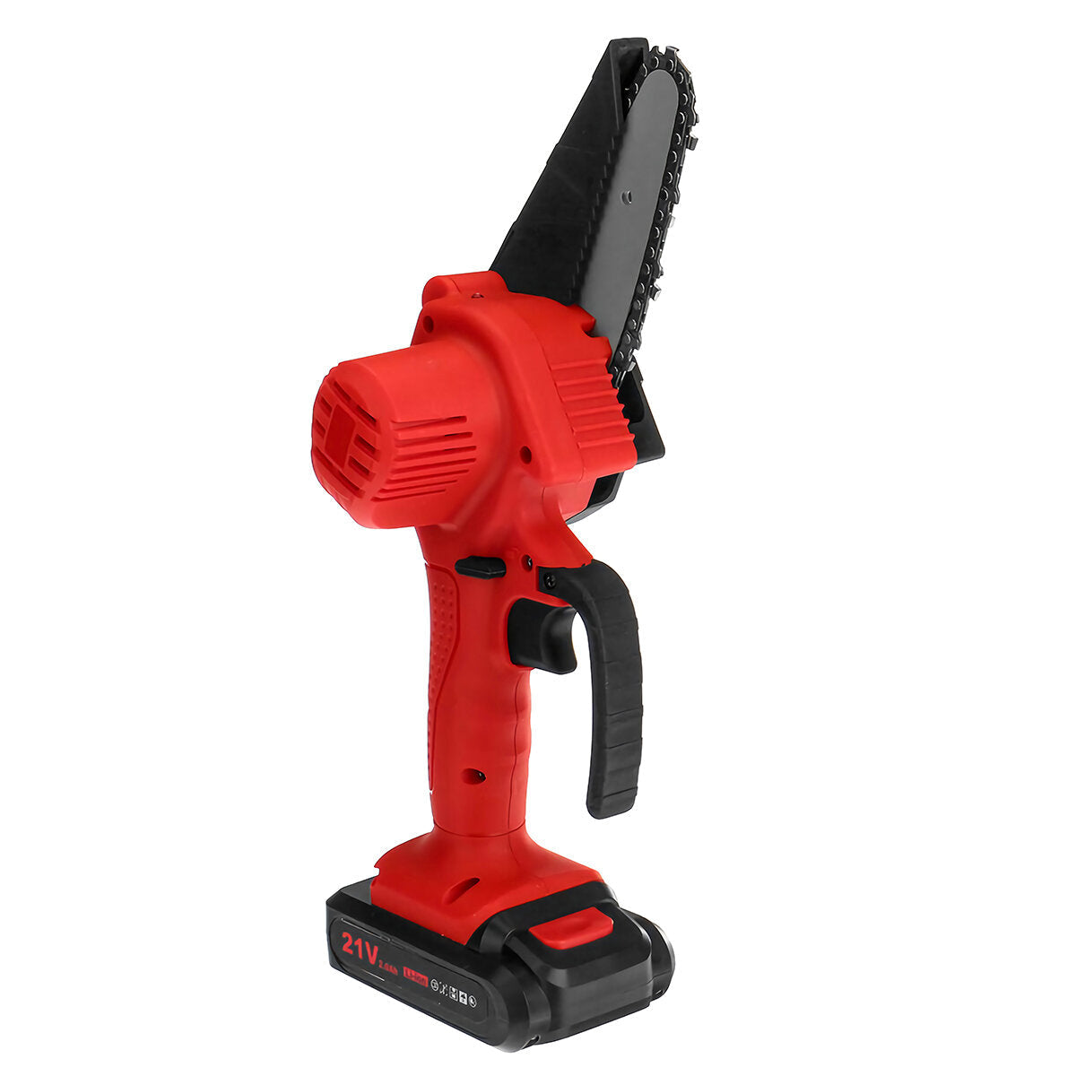 4 Inch Mini Cordless Electric Chain Saw LED One-Hand Saws Woodworking Wood Cutter